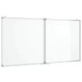 vidaXL Magnetická biela tabuľa skladacia 120x60x1,7 cm hliník