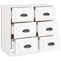 vidaXL Komoda biela 70x35,5x67,5 cm spracované drevo