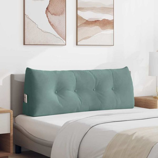 vidaXL Poduška na chrbát Morská zelená 120 x 24 x 50 cm Zamat