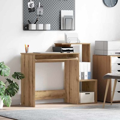 vidaXL Stôl Remeselný dub 106 x 41 x 88.5 cm Kompozitné drevo