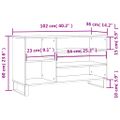 vidaXL Botník betónovo sivý 102x36x60 cm spracované drevo