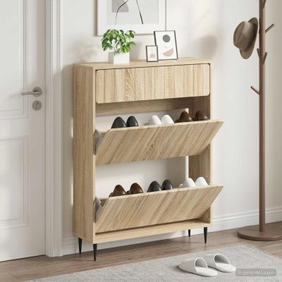vidaXL Skriňa na topánky ZWOLLE 78 x 24 x 103 cm Kompozitné drevo