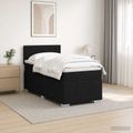 vidaXL Posteľ boxspring s matracom Čierna 80 x 200 cm Látka