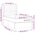 vidaXL Posteľný rám boxspring s matracom zelený 90x200 cm látka