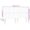 vidaXL Čelo postele s LED zelené 200x5x118/128 cm látka