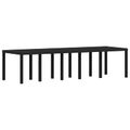 vidaXL Záhradný jedálenský set 14 ks Antracitová PP
