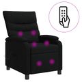 vidaXL Masážne relaxačné kreslo Čierna Látka