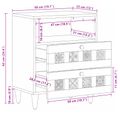 vidaXL Nočný stolík Prírodná 50 x 33 x 62 cm Masívne mango drevo