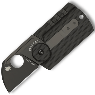 Spyderco C188CFBBKP Dog Tag Folder vreckový nôž na krk 3,1 cm, čierna, uhlíkové vlákno, G10