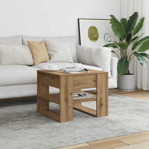 vidaXL Konferenčný stolík Artisan Dub 55,5x55x45 cm Upravené drevo