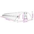 vidaXL Fóliovník s oceľovým rámom zelený 120 m² 16x5x2,3 m