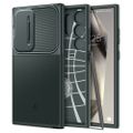 Puzdro Spigen Optik Armor pre Samsung Galaxy S24 Ultra, tmavozelená