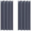 vidaXL Záclony na zatemnenie s krúžkami 2 ks Antracitová 260 x 140 cm