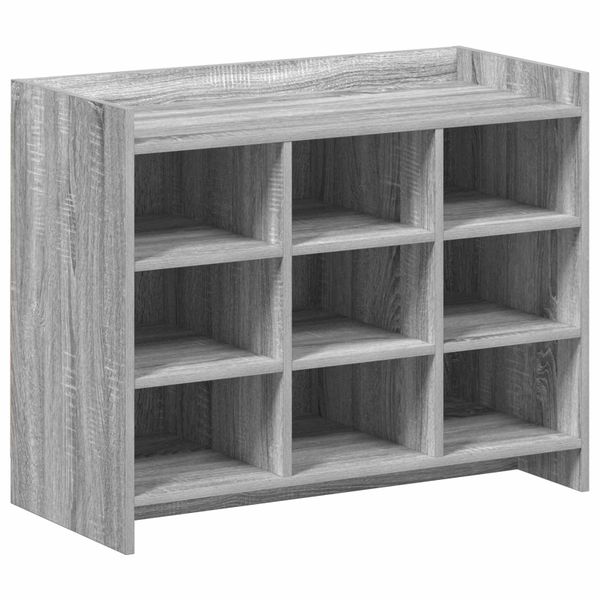 vidaXL Skriňa na topánky s úložiskom Sivý Sonoma 85 x 39,5 x 70 cm