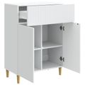 vidaXL Servírovacia skriňa Biela 66 x 34,5 x 90 cm Kompozitné drevo