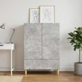 vidaXL Servírovacia skriňa Betónovo sivá 66 x 34,5 x 95 cm