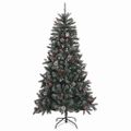 vidaXL Umelý vianočný stromček Zelená 180 cm PVC, plast a oceľ