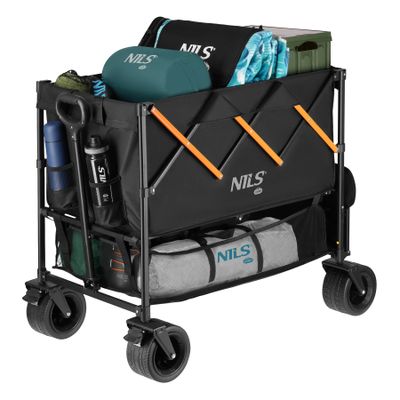 Kempingový vozík NILS Camp NC2607 XXL 160L čierno-oranžový