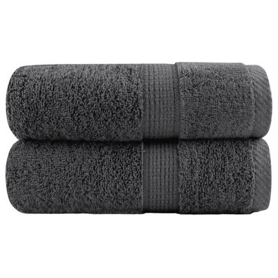 vidaXL Prémiové uteráky pre hostí SOLUND 2 ks antracitové 30x50 cm 600 g/m²
