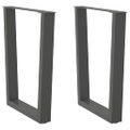vidaXL Nohy k jedálenskému stolu v tvare V, 2 ks, antracitové, 60 x (72-73,3) cm, oceľ