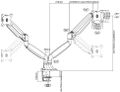Neomounts Select  NM-D750DSILVER / Flat Screen Desk mount (10-32") desk clamp/grommet / Silver Držák, VESA, stolní, pro 2 ploché monitory, úhloprícka 10"-32", náklon 180°, otácení 180°, rotace 180°, nosnost 18kg, stríbrný