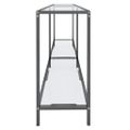 vidaXL Konzolový stolík priehľadný 160x35x75,5 cm tvrdené sklo