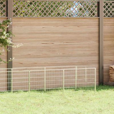 vidaXL Koterec pre psy strieborný 8 m² oceľ