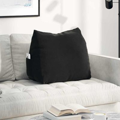 vidaXL Poduška na chrbát Čierna 60 x 20 x 50 cm Kordúrová tkanina