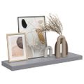 vidaXL Plávajúca nástenná polica, sivá 80x23,5x3,8 cm, MDF