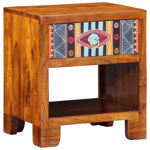 vidaXL Servírovacia skriňa Viacfarebný 40 x 35 x 45 cm akáciový masív