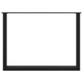 vidaXL Nohy k jedálenskému stolu v tvare U, 3 ks, čierne, 100 x (72-73) cm, oceľové