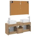 vidaXL Set kabinetov do kúpeľne 4 ks Dub artisan Kompozitné drevo