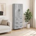 vidaXL Sada skríň 2 ks 66 x 34,5 x 90 cm Kompozitné drevo Sivý Sonoma