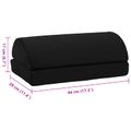 vidaXL 44 x 29 x 17 cm Pevný PU pena Čierna