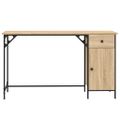 vidaXL Stôl dub sonoma 131x48x75 cm kompozitné drevo