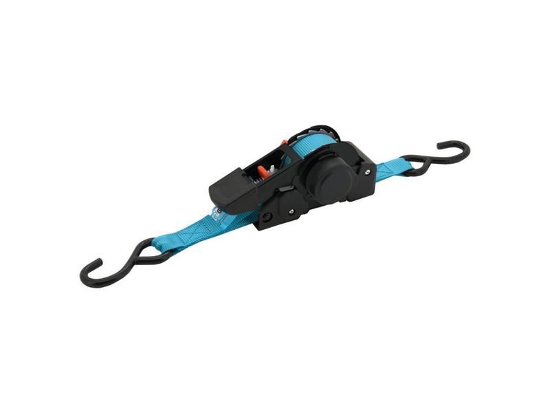 Popruh upínacie s račňou a háky COMPASS 02261 samonavíjacie 3,5m