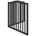 vidaXL Brána pre psa skladacia 2 panely čierna 160 cm topoľové drevo