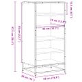 vidaXL Regál na topánky čierna 48x38x97,5 cm spracované drevo