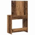 vidaXL Toaletný stolík Staré drevo 78,5 x 41 x 135 cm Kompozitné drevo