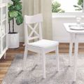 vidaXL Vankúše na sedenie 4 pcs Biela 40 x 40 x 3 cm látka