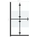 vidaXL Skladacia sprchová zástena polopriehľadné ESG sklo 90x190 cm