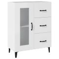 vidaXL Komoda biela 69,5x34x90 cm kompozitné drevo