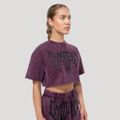 Dámske cropped tričko Abyss Raisin - GymBeam, veľkosť XL
