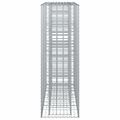 vidaXL Gabiónová vyvýšená posteľ 2 ks 170 x 50 x 150 cm Strieborná