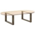 vidaXL Nohy konferenčného stolíka v tvare U, 2 ks, prírodná oceľ, 70 x (30-31) cm, oceľ