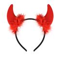 Čertie rohy červené s perím