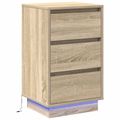 vidaXL Nočný stolík Sonoma dub 39 x 34,5 x 65 cm Kompozitné drevo