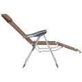 vidaXL Skladacie kempingové stoličky s podnožkami 2ks hnedé textilén