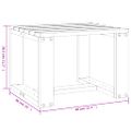 vidaXL Záhradný príručný stolík sivý 40x38x28,5 cm masívna borovica
