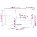 vidaXL 2-miestna pohovka s vankúšmi vínovočervená 120 cm látka